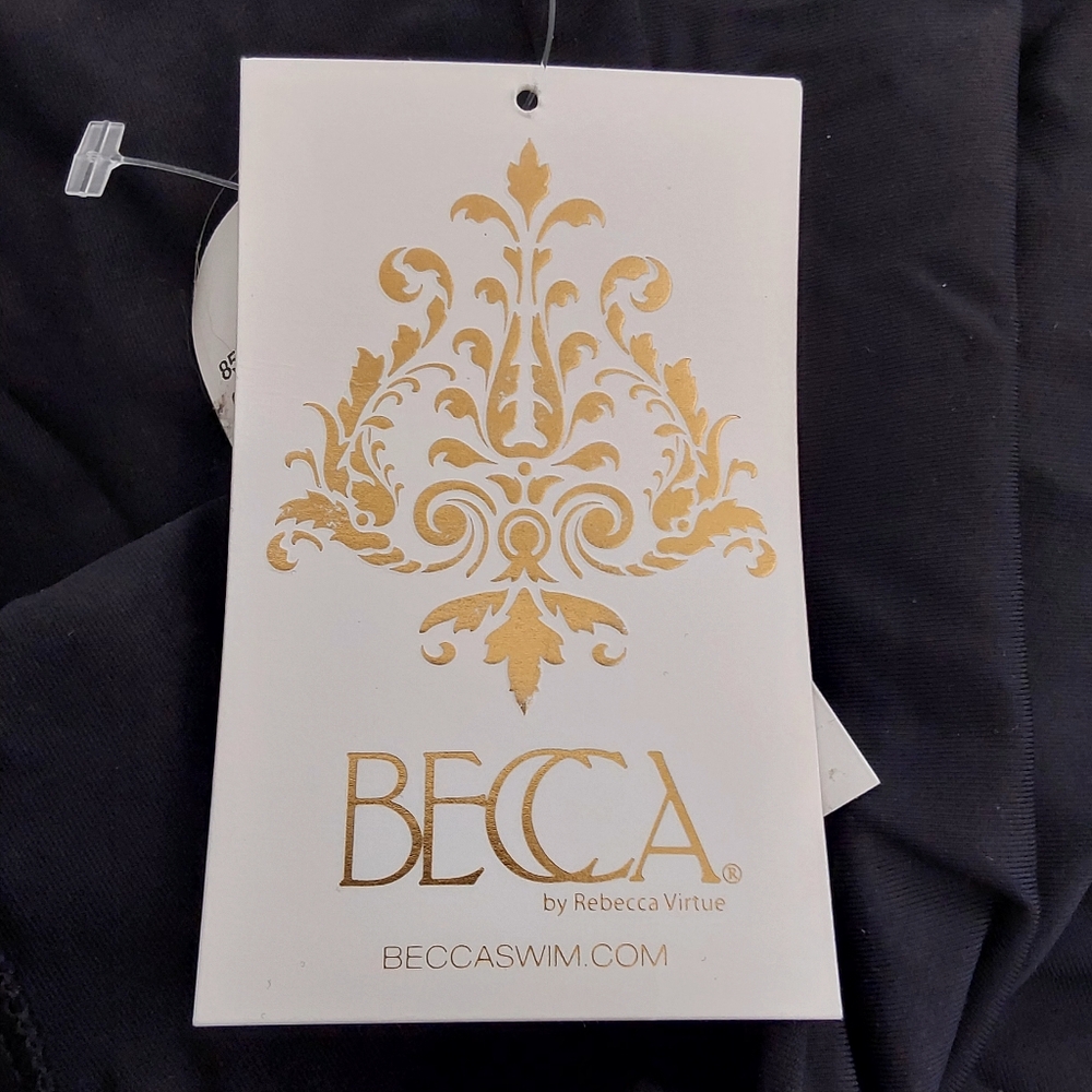 Becca By Rebecca Virtue Black Swim Sarong Skirt Cover Up Medium To Large - Picture 7 of 9